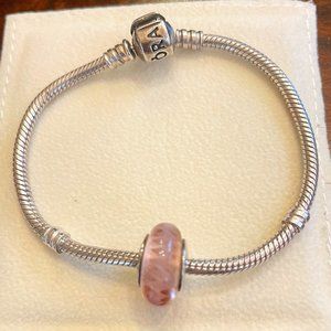 Pink Murano Glass Pandora charm